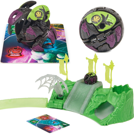 Bakugan Training Set + Spidra Insekt Clan Figur Grün Strategie Spiel