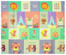 HUMBI Kinder Baby Spielmatte Krabbelmatte XPE Schaumstoff Doppelseitig Flatbar Abwaschbar Spielteppich 150x180x1cm Tiere Buchstaben Zahlen Straßen