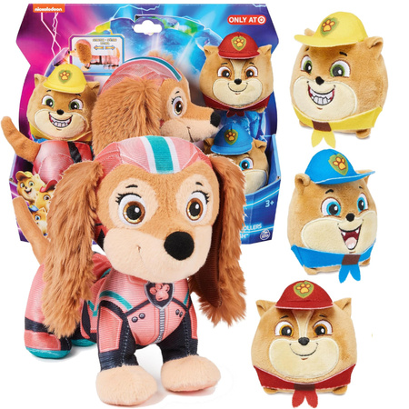 Paw Patrol The Mighty Kinofilm Liberty Plüsch Maskottchen Hund 20 cm Gund + Poms Katzen