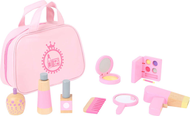 Holz-Schminktaschen-Set mit Zubehör