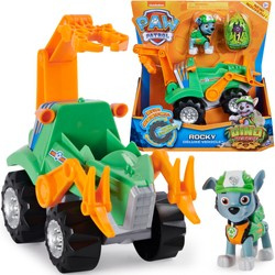 Paw Patrol 3-in-1-Figur Rocky Dino Rescue + großes Fahrzeug Cars + Überraschungsdinosaurier