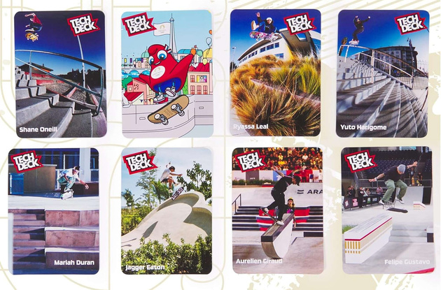 Tech Deck Set Competition Legends Paris 2024 8 Skateboards + Zubehör