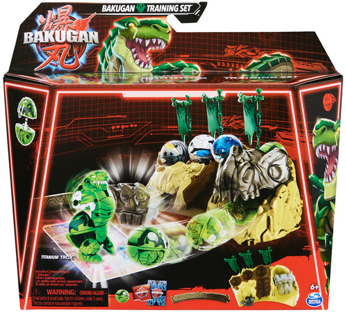 Bakugan Training Set + Titan Trox Dino Clan Figur Grün Strategie Spiel