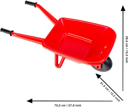 Klein Gartenschubkarre rot für Kinder