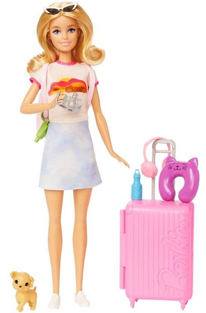 Klassisches Puppenset Barbie Malibu für unterwegs + Zubehör