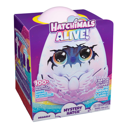 Hatchimals Alive Mystery Hatch Draggle- Magisches Überraschungsei mit Licht und Sound