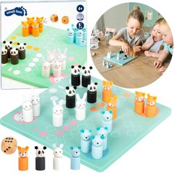 Kleiner Fuß Ludo Tiere Pastell Holz Chinaman's Game
