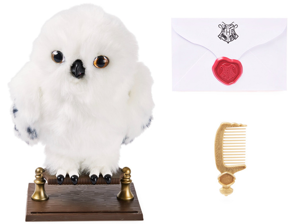 Harry Potter Hedwig Interaktive weiße Eule mit Buchstaben + Zubehör Sound Moving 5+