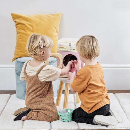 Casdon Elektronische Spielzeug-Waschmaschine Rosa für Kinder Licht-, Toneffekte