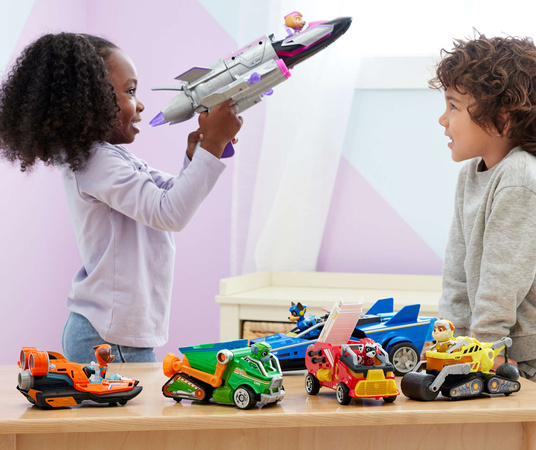 Paw Patrol The Mighty Kinofilm Großes Set Figur Rocky grünes Cars Recyclingfahrzeug Licht Sound