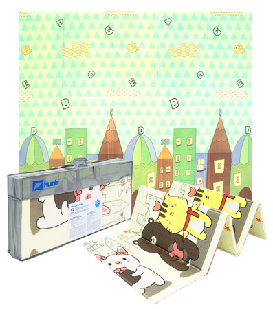 HUMBI Kinder Baby Spielmatte Krabbelmatte XPE Schaumstoff Doppelseitig Bildung