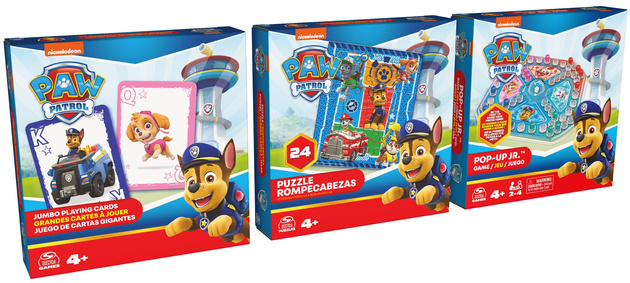 Paw Patrol 3-in-1-Spielset Puzzle Pop-Up-Würfel Jumbo-Karten