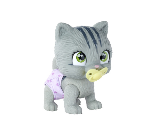 Pamper Petz Figur grau Interaktive Katze aus Windelbande 20 cm + 3 Zubehörteile 3+ Jahre Simba