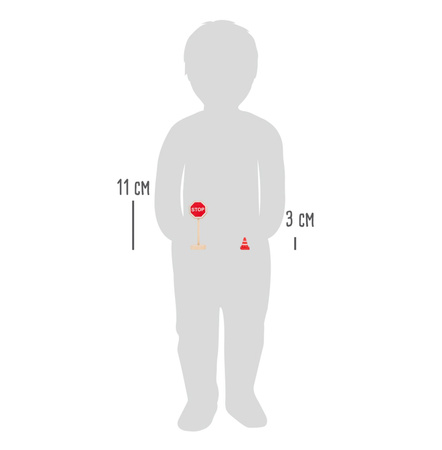 Verkehrszeichensatz aus Holz