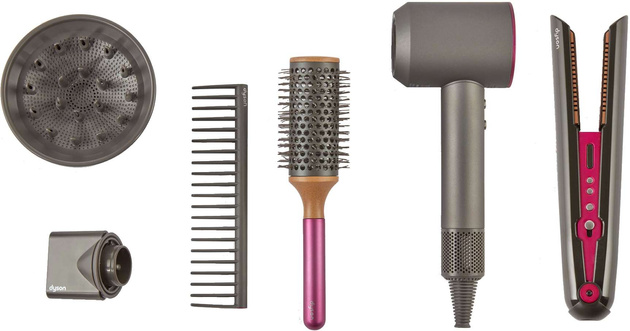 Dyson Deluxe Kinderfriseurset Supersonic Haartrockner Corrale Haarglätter 7 Teile Casdon