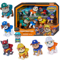 Paw Patrol Rubble und seine Crew Großer Satz von 7 Figuren Cartoon-Figuren
