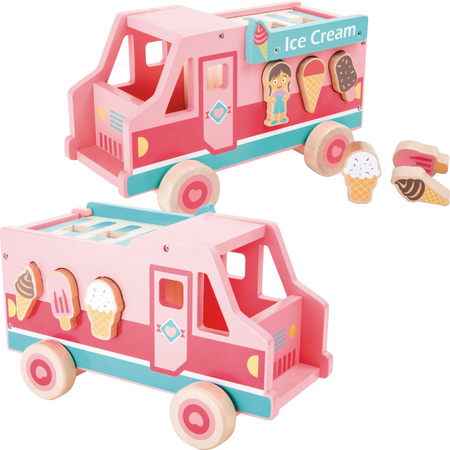 Small Foot hölzerner Eiscreme-Bus Spielzeugsortierer