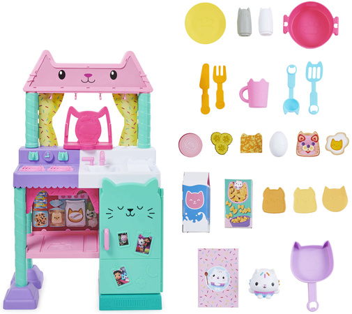 Gabby's Dollhouse Küche Kochen mit Gabby Cakey interaktive Küche 90cm 23 Elemente