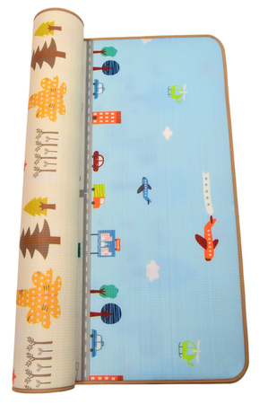 HUMBI Kinder Baby Spielmatte Krabbelmatte EPE Schaumstoff Doppel Straßentiere