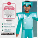 Minecraft Karnevalskostüm Armor 127-136 cm 7-8 Jahre alt