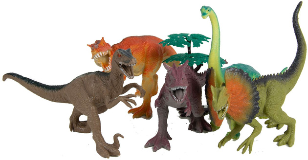 Set mit Dinosaurierfiguren + Zubehör 12 Stück