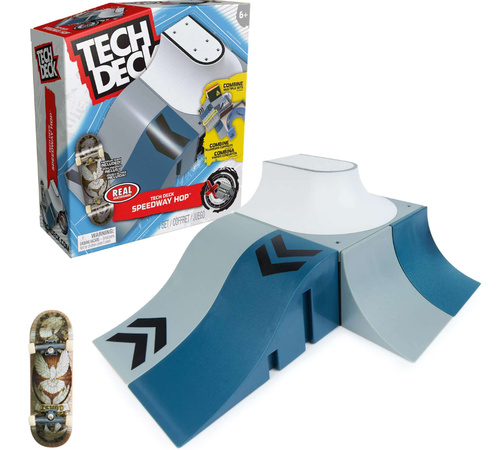 Tech Deck Fingerboard Speedway Hop Ramp + Skateboard Set