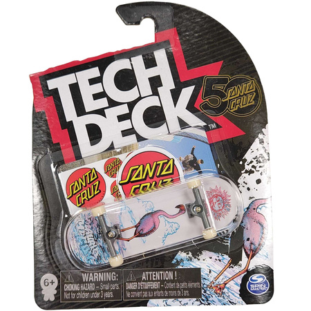 Tech Deck Fingerboard Skateboard Santa Cruz Pink Flamingo + Aufkleber
