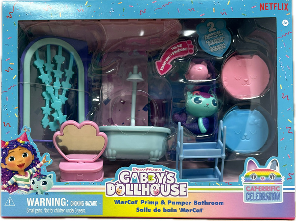 Gabby's Dollhouse Kit Mermaid Bathroom Spa Room MerCat Gabby's Dollhouse + Überraschungen