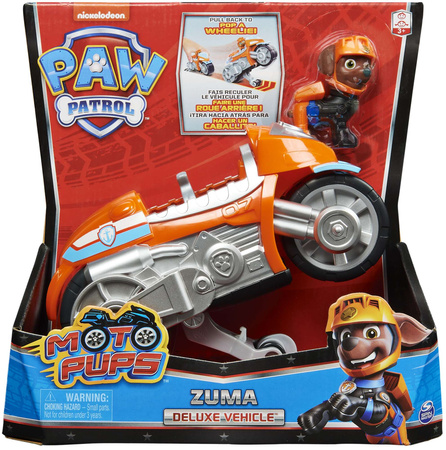 Paw Patrol Motopies Zuma Figur und Motorrad deluxe Fahrzeug Spin Master