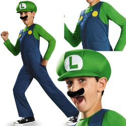 Super Mario Kostüm, Luigi Karnevalskostüm 137-149 cm (10-12 Jahre)