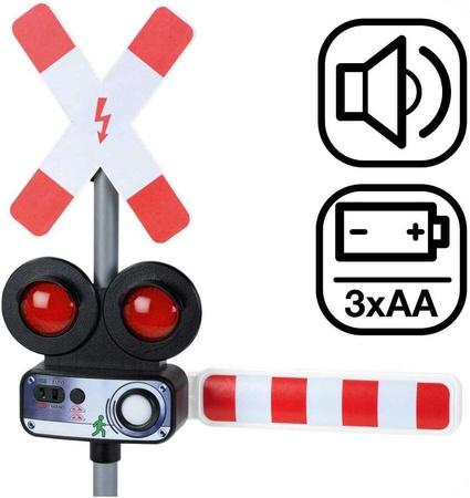 Straßenschild Bahnübergang Verkehr lernen Ampel Klein Licht und Ton