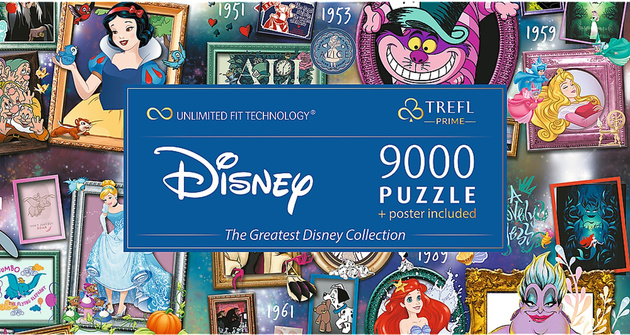 Puzzle Trefl 9000 Elemente The Greatest Disney Collection UFT + Poster
