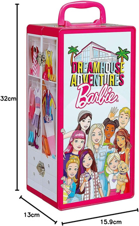 Kleiderschrank Closet Barbie Koffer Klein 5801