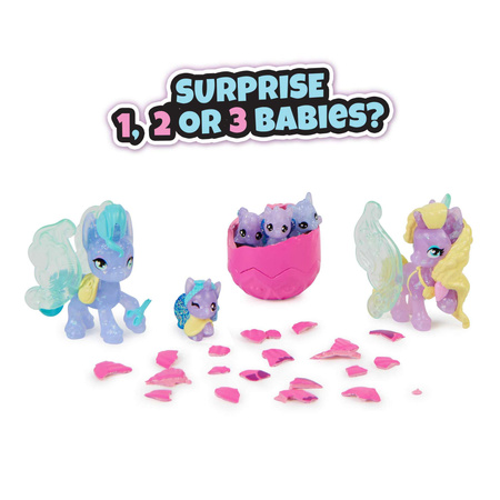 Hatchimals Rainbow-cation Familienhaus mit Figuren großes gelbes Ei