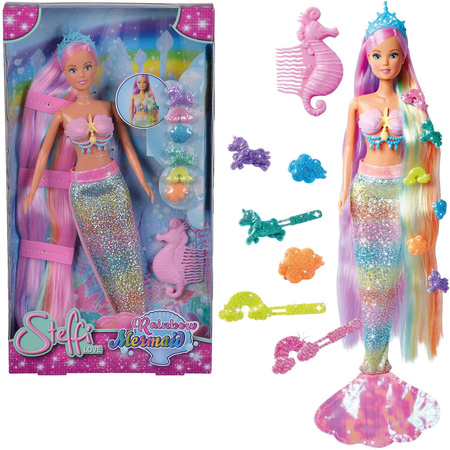 Steffi Love Fashion Puppen Set Steffi Regenbogen Meerjungfrau + Zubehör