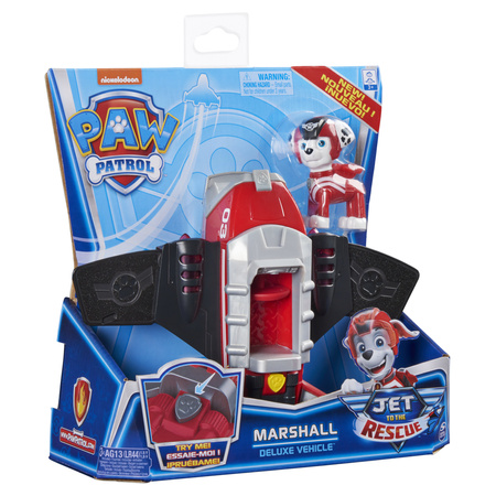 Paw Patrol Marshall Jet Rescue Set Düsenflugzeug + Figur Licht/Ton