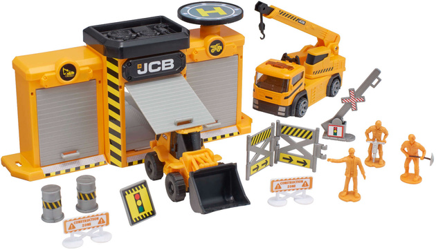 Teamsterz JCB Construction Set mit Fahrzeugen und Figuren