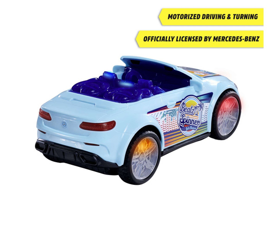Musikalisches rotierendes interaktives Auto Mercedes-Benz E-Klasse Beat Spinner Streets'n Beatz Blue Cabrio Licht und Sound