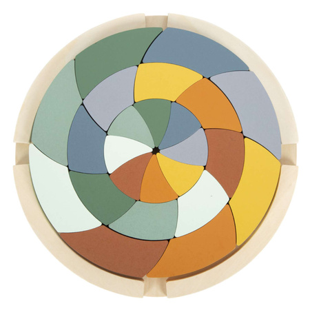 Verdrehtes Holzpuzzle Buntes Safari-Rad-Puzzlespiel