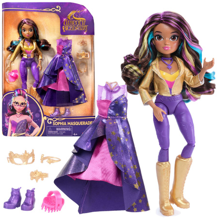 Einhorn Akademie Einhorn Akademie Set Sophia Masquerade Puppe + extra Outfit
