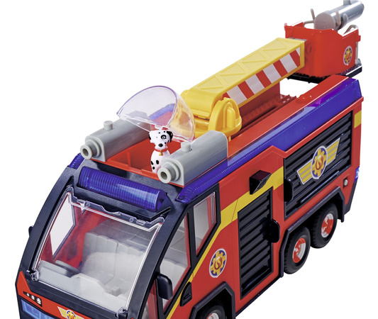 Feuerwehrmann Sam Set Großes Feuerwehrauto Jupiter interaktives Auto + 2 Figuren Licht Sound