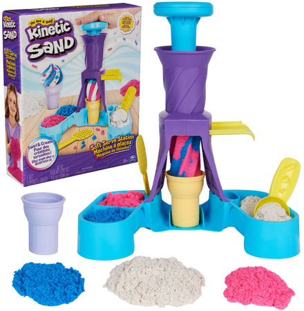 Kinetic Sand kinetischer Sand Eiscreme Set Soft Serve Station + Zubehör