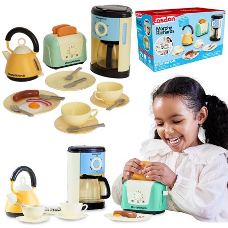 Casdon Frühstücks Set Morphy Richards Wasserkocher Kaffeemaschine Spielfutter