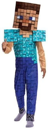 Minecraft Kostüm, Karnevalskostüm Steve 127-136 cm (7-8 Jahre)