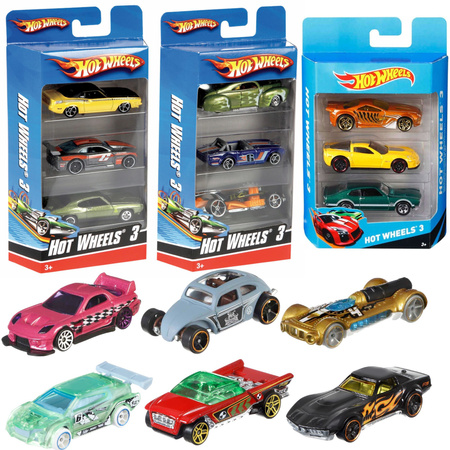 Satz von 3 zufälligen Hot Wheels Autos