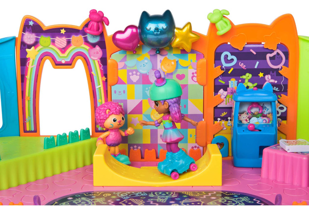 Gabi's Cat House Party Room Set mit Rampe und Eislaufbahn + Puppe und Figur