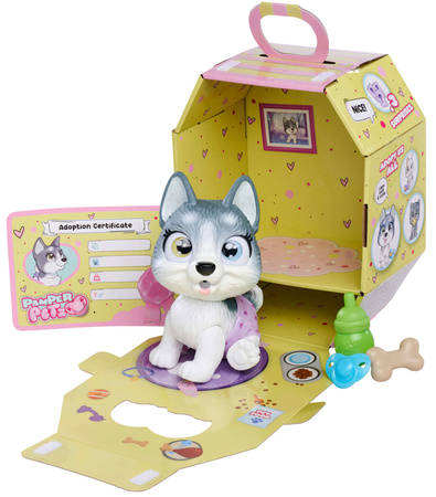 Pamper Petz Husky Hund aus der Windelbande 20 cm + Zubehör