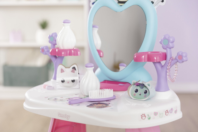 Gabi Cat House Large Toilette mit Spiegel und Hocker + 10 Zubehör Schönheitssalon