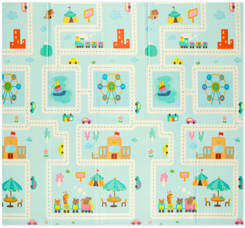 HUMBI Kinder Baby Spielmatte Krabbelmatte XPE Schaumstoff Doppelseitig Bildung