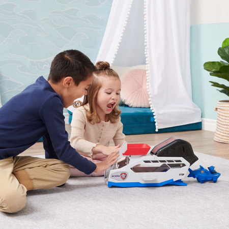 Paw Patrol Aqua Pups Wal-Wasser-Patrouillenboot + Chase-Figur, Fahrzeug